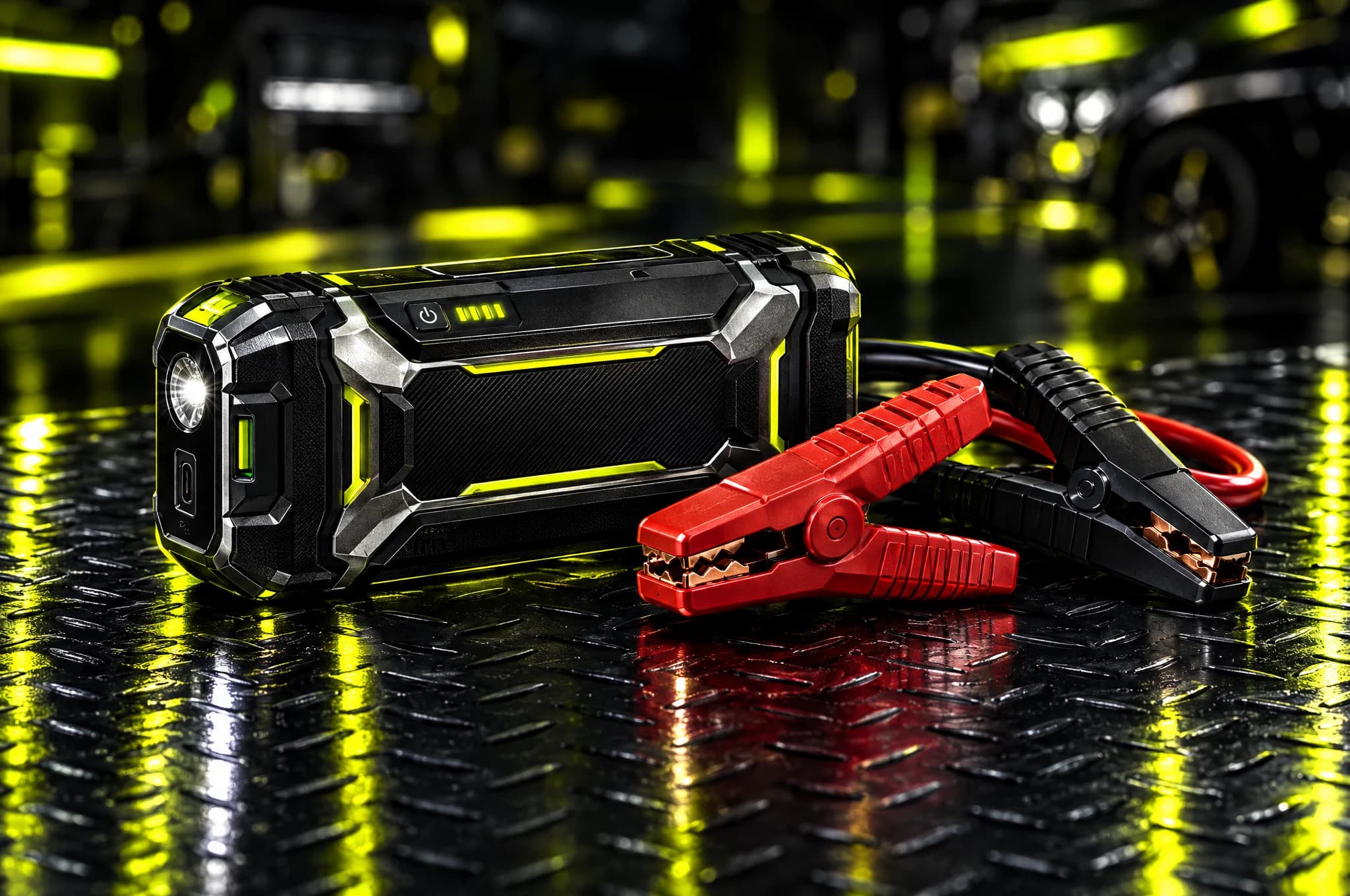 Professional jump pack with clamps